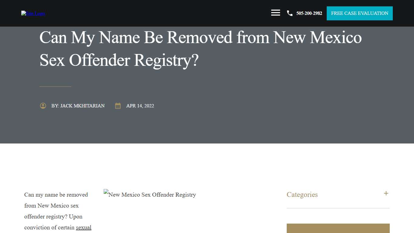 New Mexico Sex Offender Registry: Can My Name Be Removed?